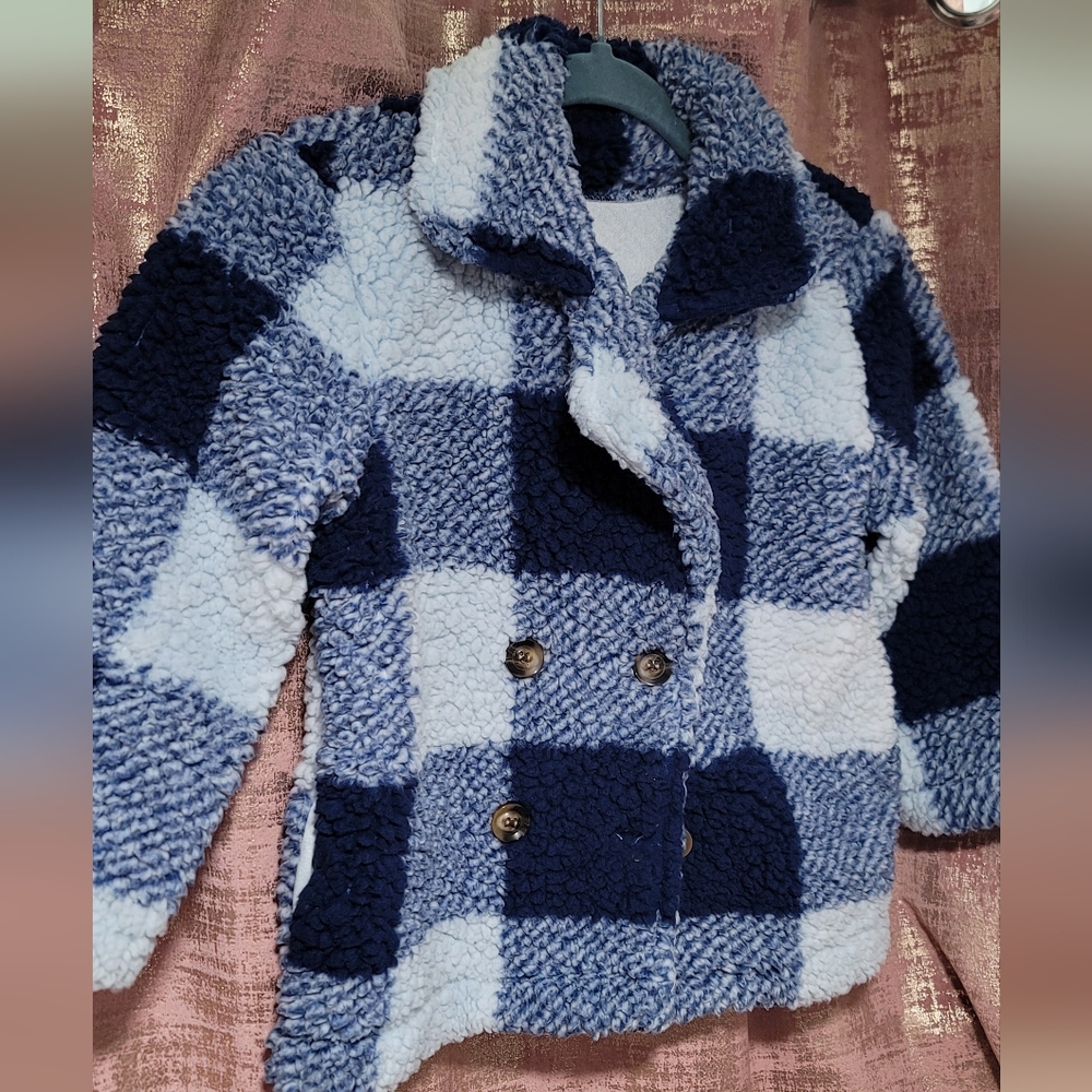 Shein blue and white kids sweater